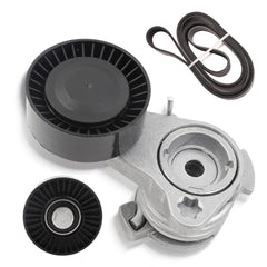 Serpentine Belt Drive Tensioner Pulley Kit Compatible with BMW 128i 325i 325xi 328xi 330i 330xi 525i 525xi 528i 528xi 530i 530xi 2006-2013 Replace# ADK0022P