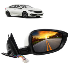 Right Passenger Side Door Mirror Compatible with Honda Accord EXL Hybird Touring 2018-2022 Power | Heated | Blind Spot Detection |Turn Signal | HO1321330 76201TVAA31ZJ, (8Pins-White)