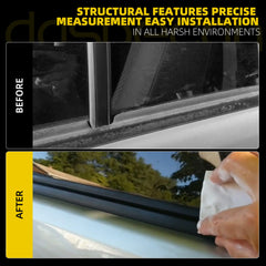 Outer Door Window Molding Trim Weatherstrip Compatible with Honda Civic 2016 2017 2018 2019 2020, 2 Door, Replace# 72410-TBG-A01 72450-TBG-A01