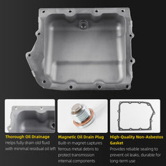 265833 Aluminum Transmission Oil Pan Compatible with Grand Caravan Fits Chrysler 200 11-14 Pacifica 07-08 Sebring 07‑10 Town Country 08‑16 Avenger 08‑14 Grand Caravan 08‑18 Journey 09‑18