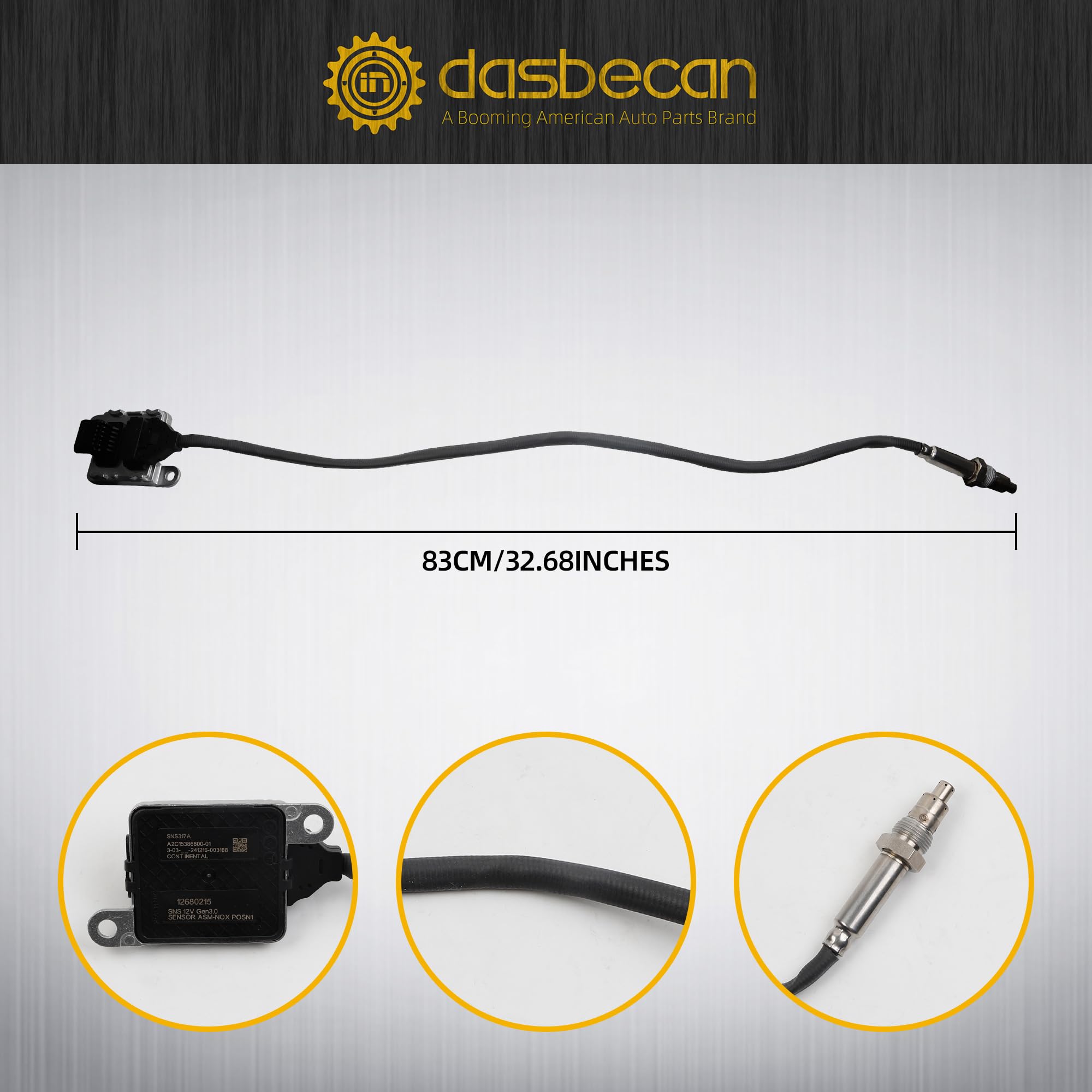 12680469 NOX Sensor Upstream Nitrogen Oxide Sensor Compatible with 2018-2019 Ch ...
