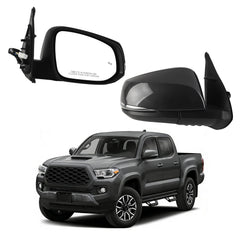 Passenger Side Mirror Compatible with 2016-2023 Toyota Tacoma Grey Right Door Mirror w/Power Heated Glass/Blind Spot Light/Turn Signal Feature Replace# 8791004250 (8pins)
