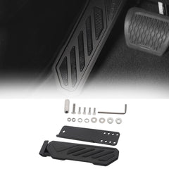 Dead Pedal Driver Foot Rest Pad Left Side Kick Panel Adjustable Anti-Slip Thickened Compatible with for 2018-2024 Jeep Wrangler JL JLU 4XE Gladiator JT No Drilling