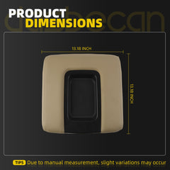Center Console Lid Compatible with 2014-2018 Chevy Chevrolet Silverado/GMC Sierra 1500 2500HD 3500HD Front Center Console Armrest Lid with Liner Mat Replace# 22881398(Beige)