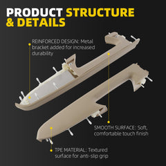 22818470 Beige Front Right Passenger Side Armrest Repair Kit Compatible with Chevrolet Silverado 1500 2500HD 3500HD 2010-2014 GMC Sierra 1500 2500HD 3500HD OEM 20874805 20920835