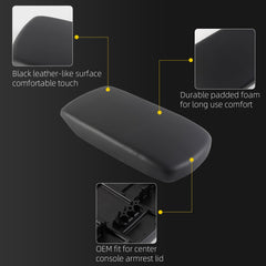 Dasbecan Center Console Armrest Lid Compatible with 2013 2014 2015 2016 2017 2018 Toyota Rav4 Black Thick Padding Comfort Armrest Resists Dirt Replace# 58905-0R040-C0