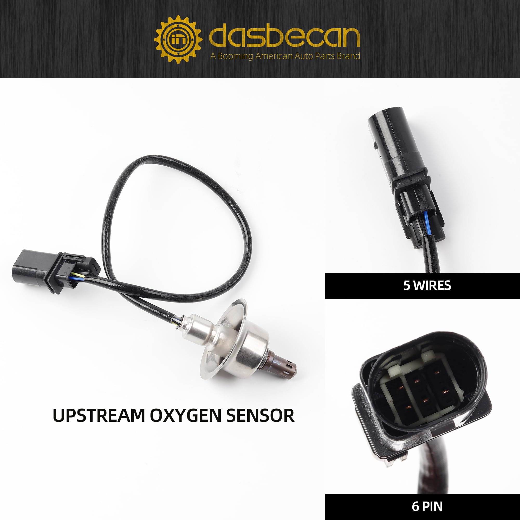 Upstream & Downstream Oxygen Sensor 234-5029 234-4238 Compatible with KIA Sportage Sorento Optima Rando Forte 5 Koup 2.0L 2.4L & Hyundai Tucson Sonata Santa Fe 2.0 2.4 Non-Turbo - Dasbecan