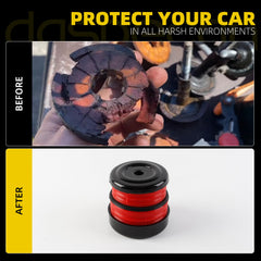 8PCS Red Silicone Cab Body Mount Bushing Kit Fits 2008-2016 Ford F-250 350 Crew Cab, Replace# 13848 Bolts, Smooth Bumpy Ride, Heavy-Duty Upgrade Over PU Mounts
