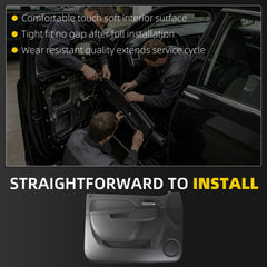 Front Inner Door Panel Compatible With 2010-2014 Chevrolet/Chevy Silverado Tahoe Suburba GMC Sierra Yukon XL Cadillac Escalade ESV/EXT Left Driver Side Replace# 80994 84127285(Black)
