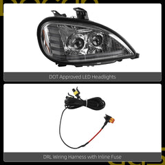 Dasbecan LED Headlight Assembly Compatible with Freightliner Columbia 96-17