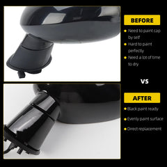 Left Driver Side Mirror Compatible with 2015-2019 Dodge Challenger with Power Heated Glass, Manual Folding, Black Paint Mirror Assembly Replace# CH1320396 (5Pins)