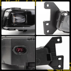 LED Fog Light Pair Compatible for 2017-2022 Jeep Grand Cherokee 2014-2022 Front Lamps With Bulbs Assembly 68275511AC LH 68275510AC RH