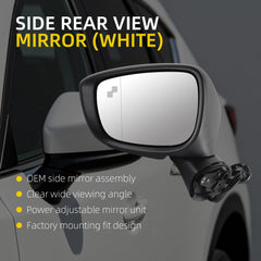 Side Mirror For Mazda CX-5 2015 2016 Blind Spot Left 6 Pins White Driver Side Rear View Mirror Power Glass Turn Signal Light Manual Folding Door Mirrors OE# KR2469181A CLH85707055