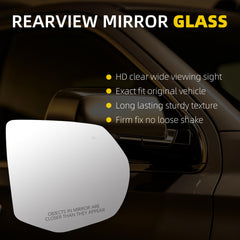 Side Mirror Glass For 2021-2026 GMC Yukon Chevy Suburban Right Fit Cadillac Escalade Chevrolet Tahoe,Heated, Passenger Side View Mirrors,Without Blind Spot,OE# 84642721 GM1325216