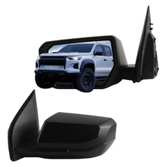 Side Rear View Mirror Compatible With 2023-2026 Chevy Colorado Power Glass Heated Bind Spot Door Mirrors Shell Trim Left Driver Side Replace# 87845758 85655429 85655429-PFM(6 Pins)