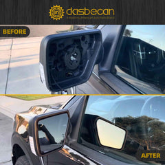 Left Driver Side Mirror Compatible with 2021-2024 Ford F150 with Power Heated Glass, Manual Folding, Blind Spot, Turn Signal, Puddle Light, Black Texture Replace# ML3Z-17683-SA(11 pins)