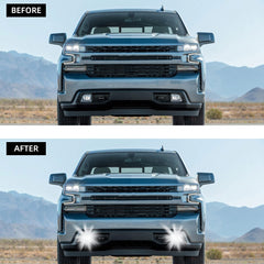 84509651 Bumper LED Fog Lights Drive Fog Lamps w/ H11 Compatible with Chevy 2019 2020 2021 Silverado 1500 2500HD 3500HD Driving Bumper Lights with Switch & Wiring Harness