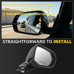 Side RearView Mirror Compatible with 2021-2024 Cadillac Escalade(ESV) Heated Blind Spot Mirror Memory Power Folding Right Passenger Side Door Mirror Replace 84977468 (13Pin)