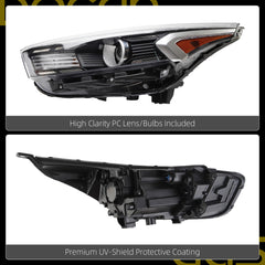 Dasbecan Headlight Assembly Compatible With Kia Forte FE LX LXS 22-24