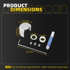 Intake Manifold Lever Arm Fix Kit Compatible with Audi 8U Q3 8P A3 B8 A4 TT MKII Volkswagen Beetle CC EOS Golf Jetta Passat B6 Tiguan Replace# 021071ECS01 (silver)