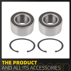 Pack of 2 Right or Left Front Wheel Bearing Compatible with 2013-2019 Ford Escape, 2012-2018 Focus, 2013-2018 C-Max, 2014-2018 Transit Connect, 2015-2019 Lincoln MKC