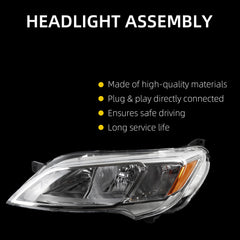 W/Module LED Headlight Assembly Compatible With 2024 2025 Ford F150 (XL,XLT,STX) Head Lamp Head Light Left Driver Replace# RL34-13E015-AF RL3Z-13008-H