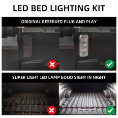 Truck Led Bed Light Car Trunk Lighting Kit Compatible with Toyota Tacoma 2020 2021 2022 2023 2024 Replaces# PT857-35200 84267-0C020 90080-87026