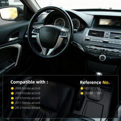 Right Side Mirror Compatible with 08-12 Honda Accord Black 3 Pins Passenger Side Mirror with Power Adjustment Glass, Manual Folding, Non-Heated Replaces HO1321230, 76208TA5A01