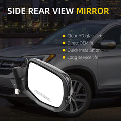 Side Rear View Mirror Compatible with 2016-2022 Honda Pilot Power Heated ABS Housing Door Rearview Mirror Passenger Right 76200TG7C01ZC 76200-TG7-C01ZC HO1321312(5pin)