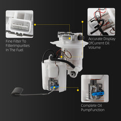 Electric Fuel Pump Assembly Compatible with 2016-2020 Kia Optima & 2015-2019 Hyundai Sonata, Direct OEM Fit Module with Accurate Level Sensor, Replaces 31110-D5500 SP3087M, Plug & Play
