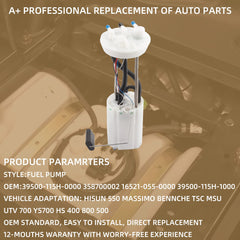 Fuel Pump Assembly Compatible with HiSUN 550 MASSIMO BENNCHE TSC MSU UTV 700 YS700 HS 400 800 500 bighorn 500 700 Repaces# 39500-115H-0000