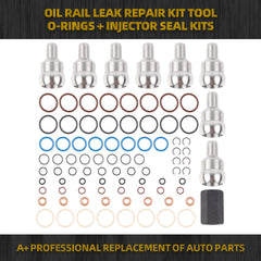 Pack of 8 High Pressure Ball Tool O-Ring/Injector Seal Kits Compatible with 2003-2010 Ford 6.0L Powerstroke Oil Rail Leak Repair Kit