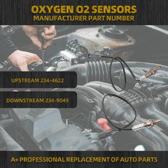 O2 Oxygen Sensor Compatible with 2004-2011 Toyota Camry 2.4L, 2006-2008 Toyota RAV4 2.4L Upstream & Downstream Oxygen Sensors Replaces# 234-4622 234-9049