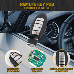 Key Fob Replacement for Nissan Altima Maxima 2016 2017 2018 Infiniti Q50 Q60 Smart Proximity Keyless Entry Remote Control Replaces KR5S180144014 285E3-4RA0B S180144310 5 Buttons