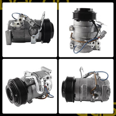 10S17C AC Compressor with Clutch for Toyota 4Runner FJ Cruiser | Fit 2003-2009 4Runner 2007-2009 FJ Cruiser 4.0L V6, Replace# 8832035700, CO10834C, 98306, 97306, Air Conditioning Compressor