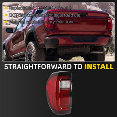 Tail Light Assembly Compatible With 2023-2026 GMC Canyon LED Taillight Rear Brake Lamp Left Driver Side Replace# 85036016 86595177 87818236