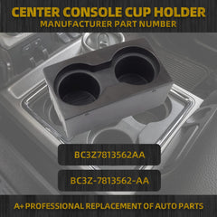 Front Center Console Cup Holder Insert Compatible with Ford F250 F350 F450 F550 Super Duty 2011-2015 Replaces# BC3Z7813562AA BC3Z-7813562-AA