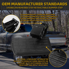 75313-01A Rear Bed Step Folding Truck Step Flip Down Tailgate Bumper Step Compatible with 2017-2023 Ford F250 F350 F450 (Incompatible with The F450 When The Vibration Damper is Installed)