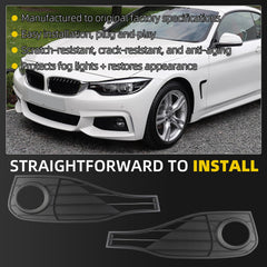 Fog Light Cover Trim Front Bumper Fog Light Bezels Compatible with BMW 428i 430i 435i 440i F32 F33 F36 2014-2020 Driver and Passenger Side Replaces# 51117294683 51117294684
