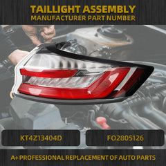 Tail Light Assembly Rear Lamp LED Type Compatible with 2019-2023 Ford Edge Rear Lamp WITH DRL Right Passenger Side KT4Z13404D
