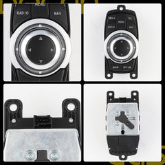 61319253944 4Pin Navigation System Controller Switch Compatible with 2010-2012 BMW 3' F30 F31 F34 GT 1' F20 5' F10 F11 X3 F25 OEM Replace 9253944 9267955 65829253944