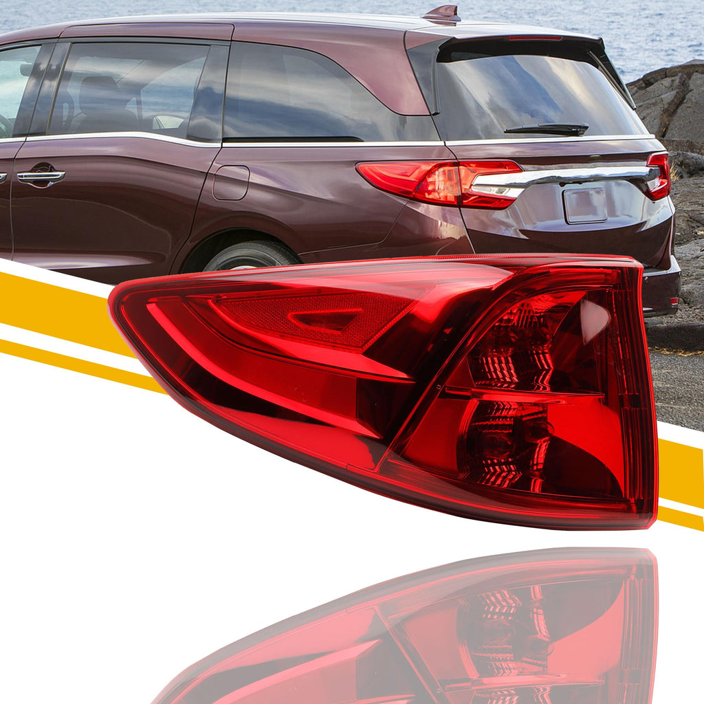Left Driver Side Outer Tail light Compatible With 2018-2024 Honda
