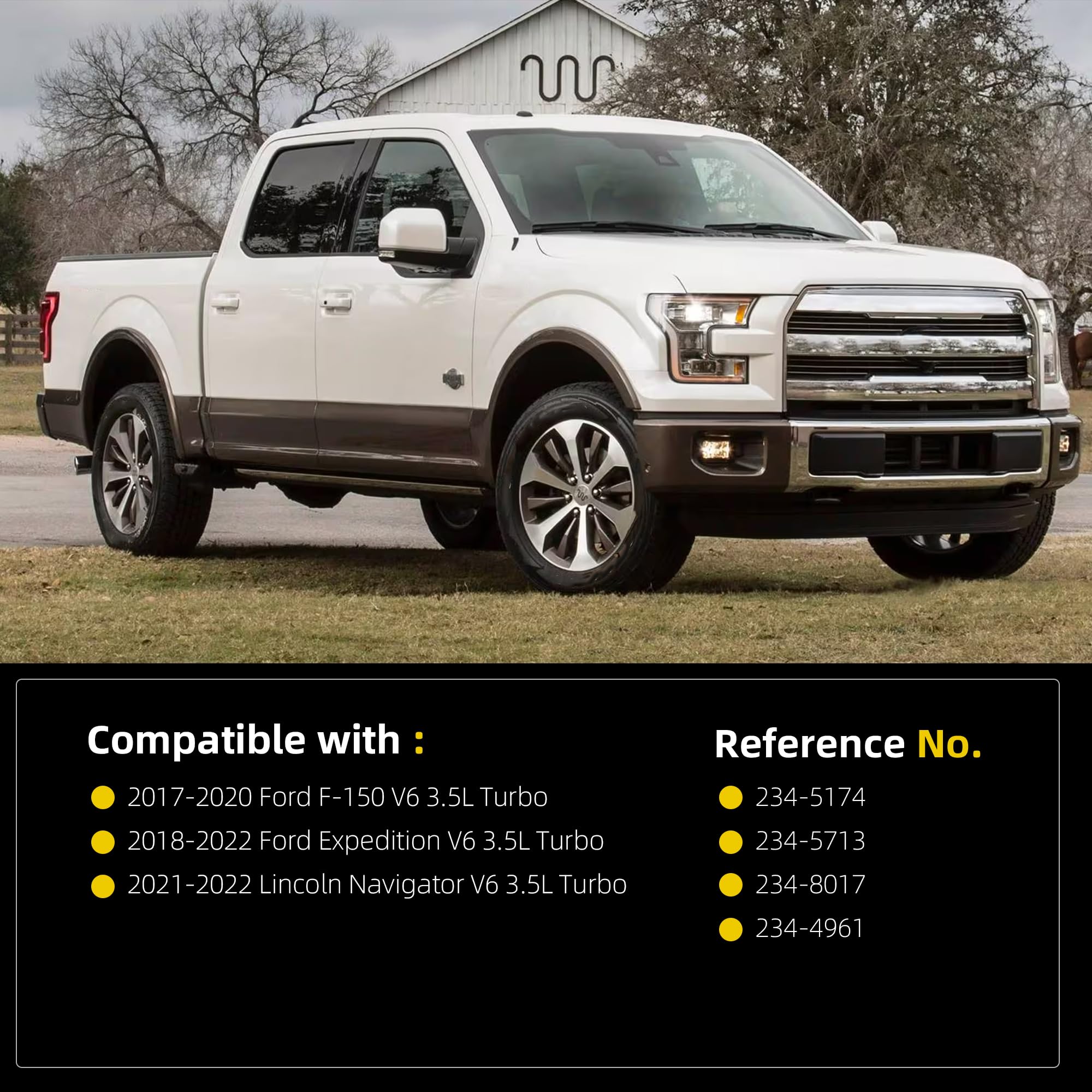 Oxygen O2 Sensor 4PCS Compatible with Ford F-150 2017-2020,Expedition 2018-2022, Lincoln Navigator 2021-2022 3.5LTurbo EcoBoost Left Right Upstream & Downstream Replaces# 234-5174 234-8017 - Dasbecan