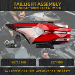 Tail Light Assembly LED Compatible With 2022 2023 2024 Chevy/Chevrolet Traverse Rear Lamp Taillight Left Driver Side 86785340 2574100