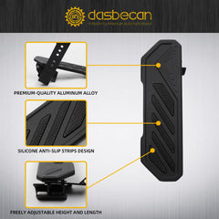 Dead Pedal Foot Rest Pad Left Side Kick Panel Anti-Slip Thickened Compatible with 2007-2023 Jeep Wrangler JK JL JLU 4xe Gladiator JT Adjustable No Drilling