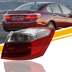 LED Tail Light Assembly Compatible with 2013-2015 Honda Accord Sedan EX-L Touring Rear Lamp Taillight Right Passenger Side Replace# 33500T2AA12