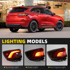 Left Driver Side LED Outer Tail Light Assembly Compatible with Ford Escape 2023 2024 2025 Taillight Rear Lamp Replace PJ6Z-13405-A PJ6Z13405A