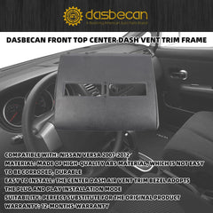 Front Upper Top Center Dash Vent Compatible with Nissan Versa 2007-2012 Panel Air Vent Trim Bezel Gray Replaces# 68414-ED50C 68414ED50C