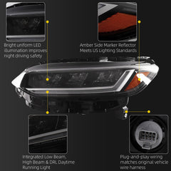 Dasbecan Headlight Assembly Compatible With 2023 2024 2025 Honda HR-V