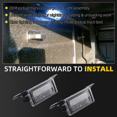 Dasbecan Truck Bed Light LED Compatible with Chevy Chevrolet GMC 2Pcs